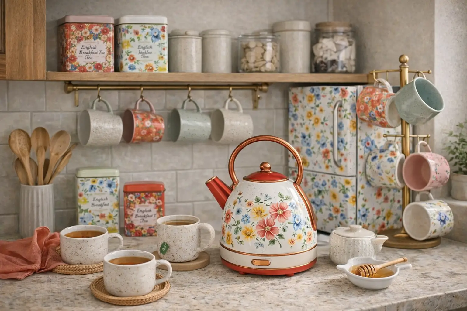 Decorative floral-inspired styling detail