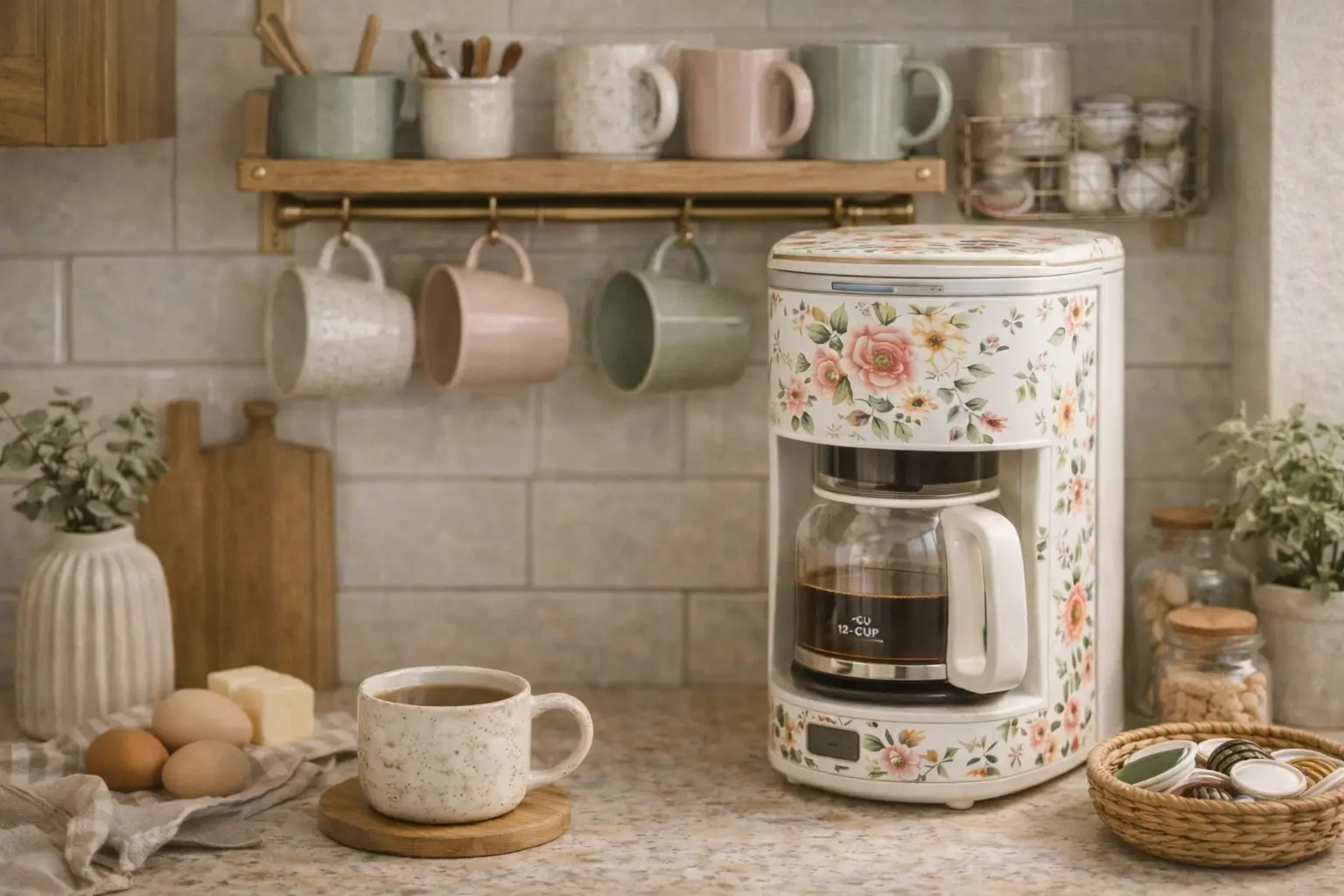 Floral Coffee Maker